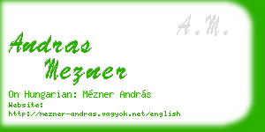 andras mezner business card